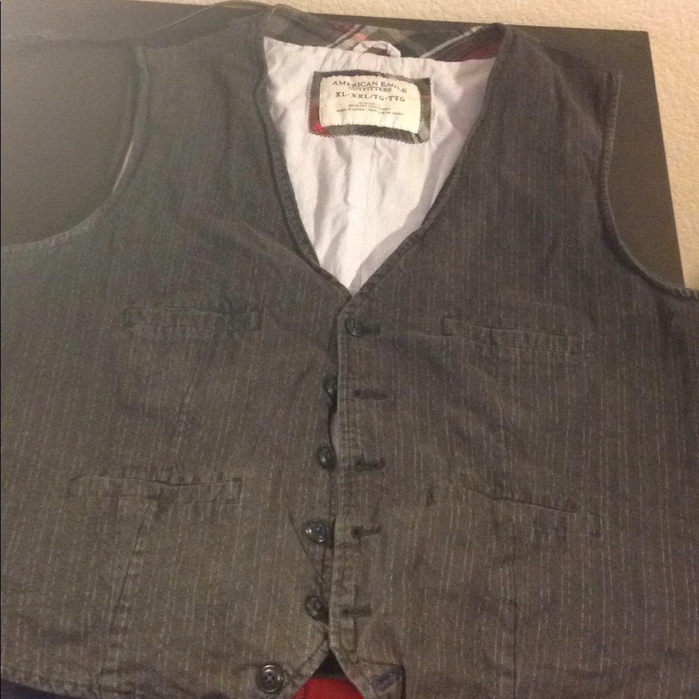 Black and white striped vest